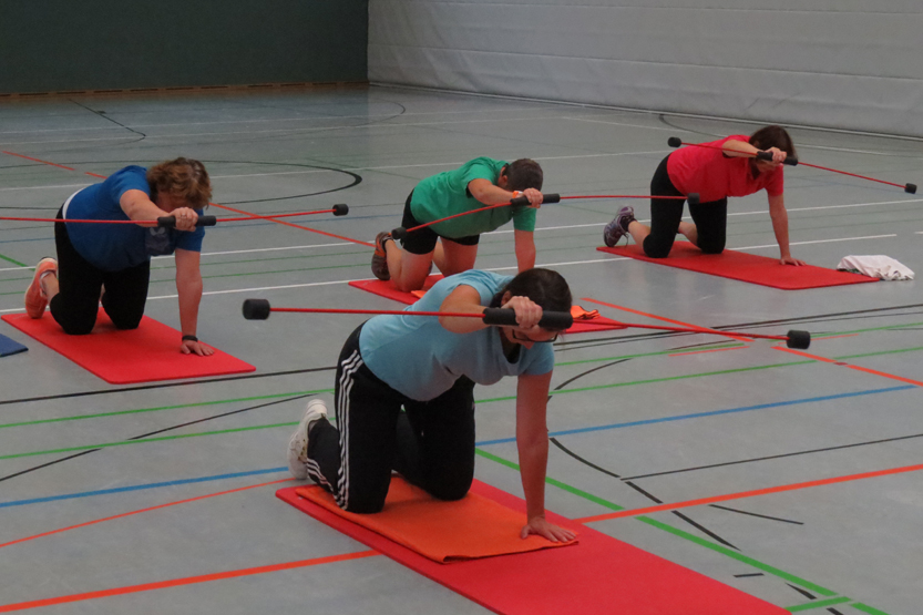 Anstrengend war das Flexibar / Fitnesstraining [Foto: Ralf Meier]